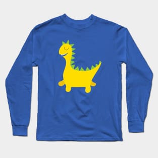 Happy Dino - cute dinosaur in a happy mood Long Sleeve T-Shirt